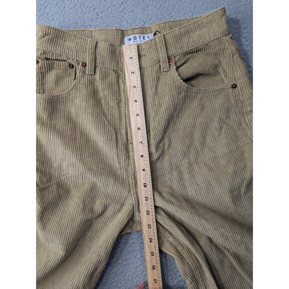 Motel Denim Corduroy Pants Womens Small S 31L Parallel Trouser Cords Tan Sand - Picture 12 of 15